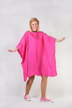 Hair Stylist Salon Barber Hot Pink Nylon Cutting Cape Personalized Up To 3 Words - £23.96 GBP
