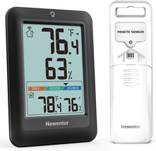 Indoor Outdoor Thermometer Wireless Remote Temperature Monitor Hygrometer Outsid - £32.15 GBP