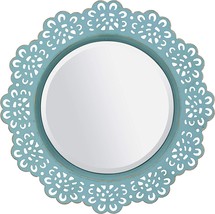 Stonebriar Round Decorative Metal Lace Hanging Wall Mirror With Attached Hanger, - £28.72 GBP