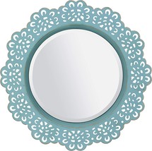 Stonebriar Round Decorative Metal Lace Hanging Wall Mirror With Attached... - $40.97