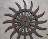 JOHN DEERE Rotary Hoe Wheel 19&quot; Sunflower Yard Art, Farm, Original, Stea... - £17.40 GBP