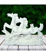 wo White Running Horses, White Horse Statue, Victory Horses, Horse Showp... - £25.57 GBP
