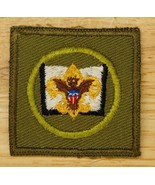 Vintage BSA Boy Scout Square Patch Librarian Office Gauze Back 1950's - $9.89