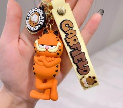 Garfield Arms Crossed Keychain/Bookbag Charm Jewelry Gift USA SELLER - £11.05 GBP