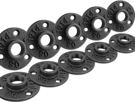 1&quot; Floor Flange Malleable iron Pipe Fitting For Industrial Vintage Style 10 Pack - £23.37 GBP
