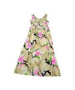 Vtg THE LIBERTY HOUSE Hawaii Elegant Maxi Gown Dress Yellow Pink Hibiscu... - $98.16