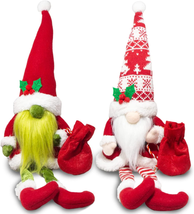 Christmas Gnomes Plush 2PCS Christmas Decorations for Home Holiday Party Gifts C - £15.79 GBP