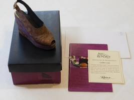 Just The Right Shoe by Raine Golden Leaf purple gold Item #25098 COA pre... - £16.49 GBP