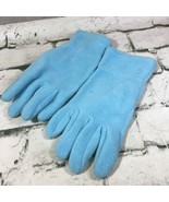 L.L. Bean Winter Gloves Womens Sz M Sky Blue Soft Fleece Warm - £8.92 GBP