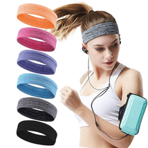 6Pack Sweat Bands Headbands for Women Workout, Women&#39;S Fashion Non Slip ... - $19.50