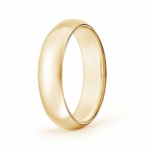 ANGARA High Dome Classic Comfort Fit Wedding Band in 14K Solid Gold - £589.20 GBP