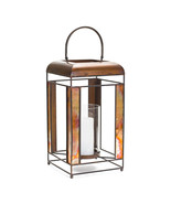 Bronze Metal Candle Holder with Glass Hurricane Stand - $2,131.09 MXN