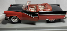 1956 Ford Sunliner Convertible Red &amp; Black Die Cast 1:18 American Muscle... - £23.65 GBP