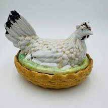 Antique Staffordshire Pottery Hen On Nest Lidded Dish Marked S 254 Chick... - $306.00