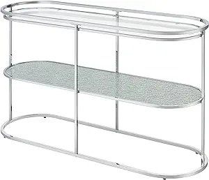 Furniture of America Raffael Luxury Glam 1-Shelf Glass Top 48 in. Sofa T... - $286.99