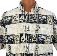 Boca Classics Club Golf Aloha Hawaiian L Shirt Golf Clubs Plumeria Palm Trees - £39.14 GBP