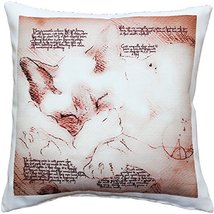 Pillow Décor The Love Of Cats 17x17 Throw Pillow - £37.53 GBP