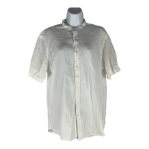 Zara Women&#39;s White Button Down Shirt Size Large - £18.39 GBP