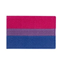 BISEXUAL FLAG IRON ON PATCH 3&quot; Embroidered Applique Bi Pride LGBTQ Aware... - £3.99 GBP