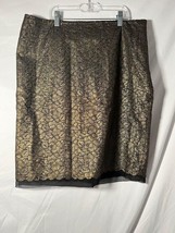 Ann Taylor Gold Metallic Lace Pencil Skirt Size 12-NWT - $26.81