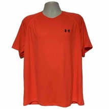 Under Armour T Shirt Orange Loose Fit Heat Gear Mens XL Athletic Gym Fitness - £14.38 GBP