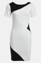 LMK Body-Con Dress Sz M Black Ivory - $44.35