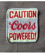 Vintage Caution Coors Powered! Red Yellow Grey Souvenir Embroidered Patc... - £6.87 GBP
