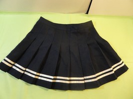 FOREVER 21 WOMENS LARGE SKIRT DARK BLUE PLEATED COSPLAY CHEER SEXY HALLO... - $438.47 MXN