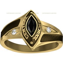 Women&#39;s Grace Essence Marquise Personalized Class Ring Premium Yellow Gold Alloy - £97.15 GBP