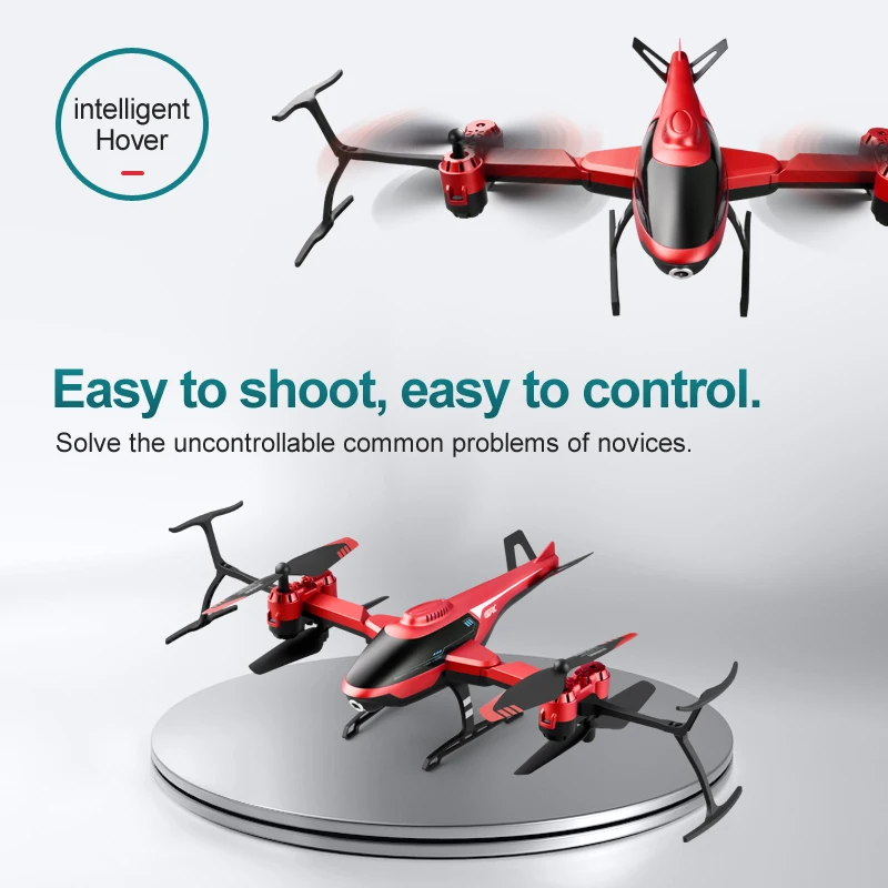 Professional V10 Fighter Plane RC Mini Drone 4K HD Camera FPV Drones Helicop - £48.66 GBP+