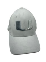 University of Miami Baseball Hat by The Game Silver White Women Zephyr Flex Fit - £7.90 GBP