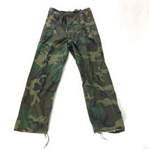 US army woodland camo waterproof over trousers pants rain gear wet milit... - $23.00