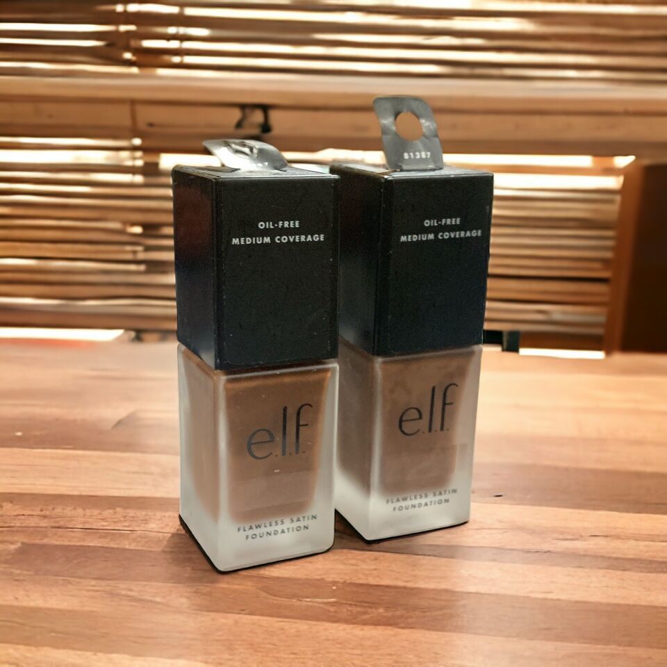 2 X ELF Flawless Finish Foundation Oil Free Satin Finish 560 Chocolate - $9.25