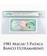 1981 Macau 5 Patacas Note Gem UNC-65 EPQ PMG Banco Nacional Ultramarino ... - $142.56 CAD