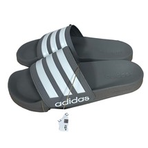 adidas Unisex-Adult Adilette Shower Slides Sandal Grey/White Size M10 W1... - $19.80