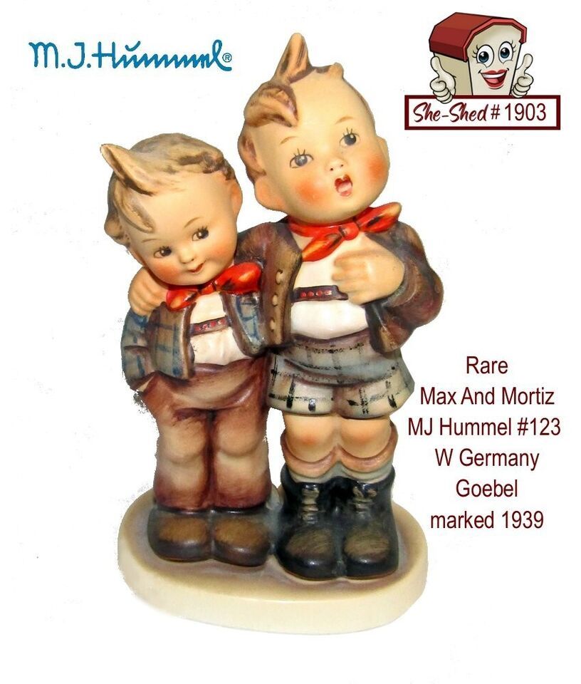 MJ Hummel Max and Moritz * Rare * Vintage Goebel Figurine #123 - £62.86 GBP
