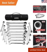 Durable 18pc Wrench Set with 90-Tooth Mechanism for Electricians &amp; Techn... - $110.99