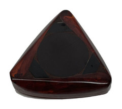 Big Brown Multicolor Geometric Triangle Bakelite Coat Button - £11.80 GBP