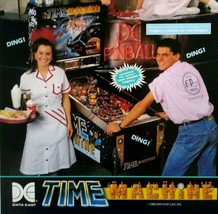 Time Machine Pinball Flyer 1988 Original Game Vintage Retro Art Promo - £20.59 GBP