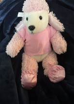 Bear Mill Plush Pink Dog Poodle Stuffed Animal Puppy Secret Compartment - £18.56 GBP