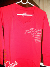 Doo Australia Juniors Red long sleeve cotton &quot;v&quot; neckline shirt S - £6.29 GBP