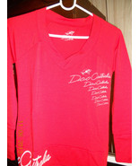Doo Australia Juniors Red long sleeve cotton &quot;v&quot; neckline shirt S - $152.31 MXN