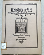Masters in Art Monograph Hunt August 1908 - £6.03 GBP