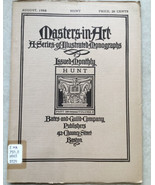 Masters in Art Monograph Hunt August 1908 - $10.53 CAD