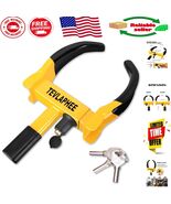 Heavy-Duty Universal Wheel Lock for Cars &amp; Trailers – Bright Red-Yellow ... - $83.91 CAD