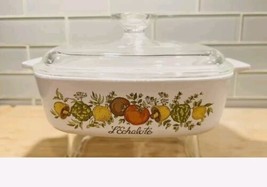 Vtg Corning Ware Casserole Dish Spice of Life L&#39;Echalote 1 Qt w/ Glass Lid Cook - $19.75