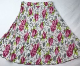 Rose Skirt Pleated Flare Dance Sz M Vintage  - £18.33 GBP