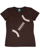 SportSeams Womens XL and 2XL Soft Brown Football Graphic T-Shirt Round Neck - $10.19