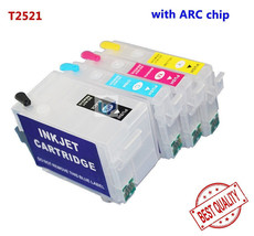 Refillable Ink Cartridge T2521 For EPSON WF-3620 WF-3640 WF-7620 WF-7720 - £20.63 GBP