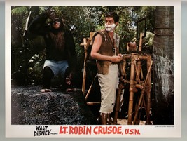 Lt. Robin Crusoe, U.S.N.- Dick Van Dyke-Nancy Kwan-11x14-Color-Lobby Card - £26.36 GBP
